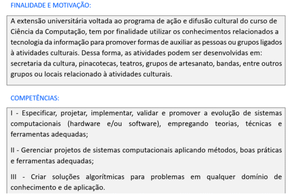 PROJETO DE EXTENSÃO II - CIÊNCIA DA COMPUTAÇÃO