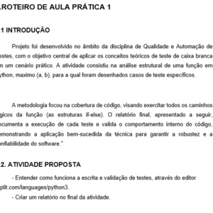 QUALIDADE E AUTOMAÇÕES DE TESTES