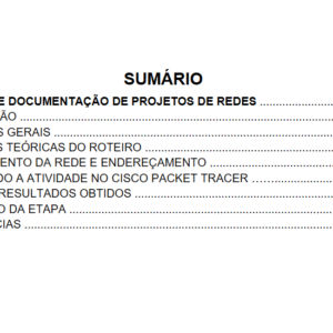 Projetos de Redes de Computadores